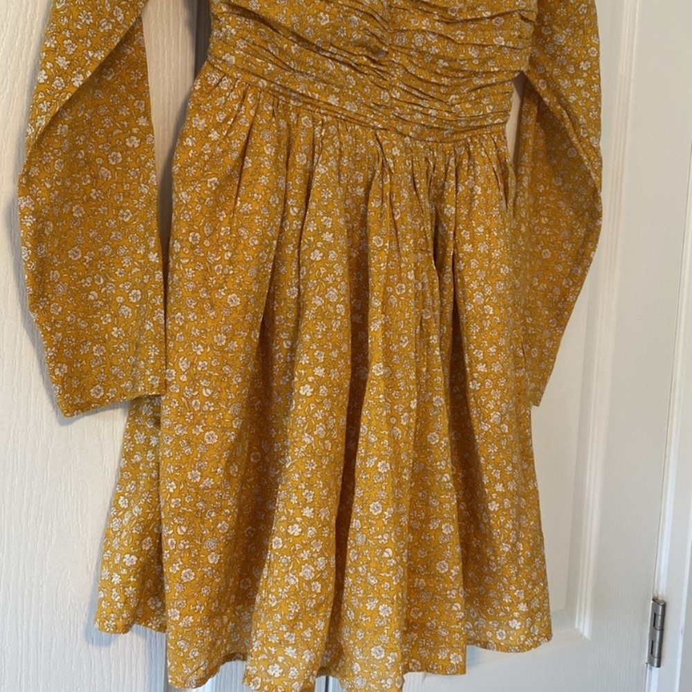 American Eagle Floral Yellow Mini Dress - Picture 4 of 11
